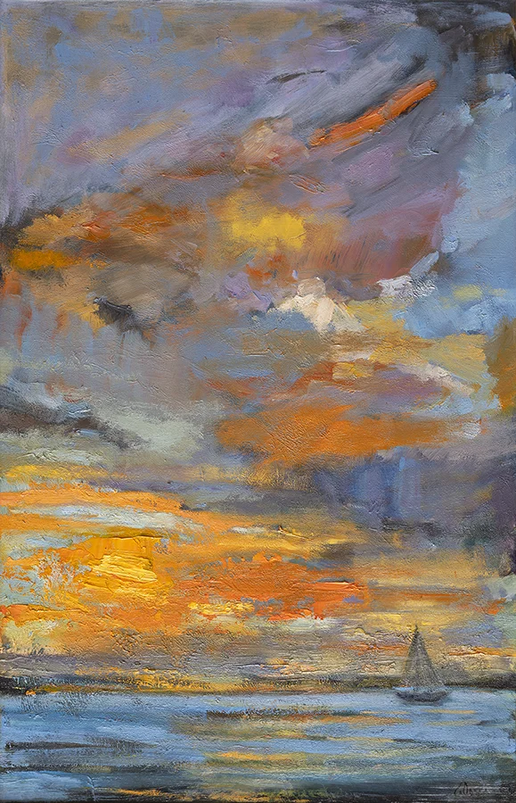 Sunset Sail 19x28